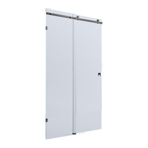 BELLA VISTA VICTORIA FRAMELESS SLIDING FRONT ONLY SHOWER SCREEN GUN METAL
