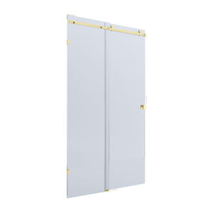 BELLA VISTA VICTORIA FRAMELESS SLIDING FRONT ONLY SHOWER SCREEN FRENCH GOLD