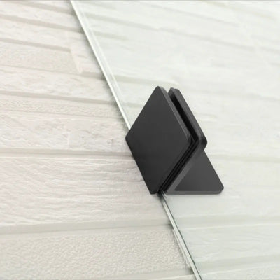 COVEY FIXED PANEL WITH CURVED CORNER BATH SCREEN MATTE BLACK
