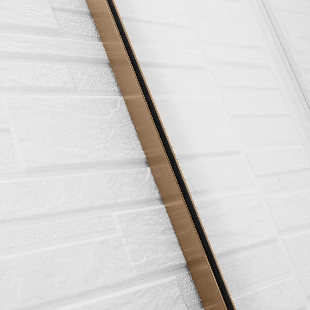 COVEY FRAMELESS WALK IN SINGLE PANEL WITH WALL CHANNEL BRUSHED BRONZE