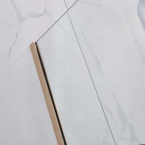 COVEY FRAMELESS WALK IN SINGLE PANEL WITH WALL CHANNEL BRUSHED BRONZE