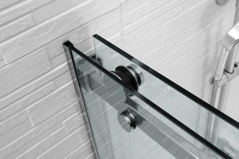COVEY WALL TO WALL FRAMELESS 3 PANEL SINGLE SLIDING DOOR SHOWER SCREEN CHROME