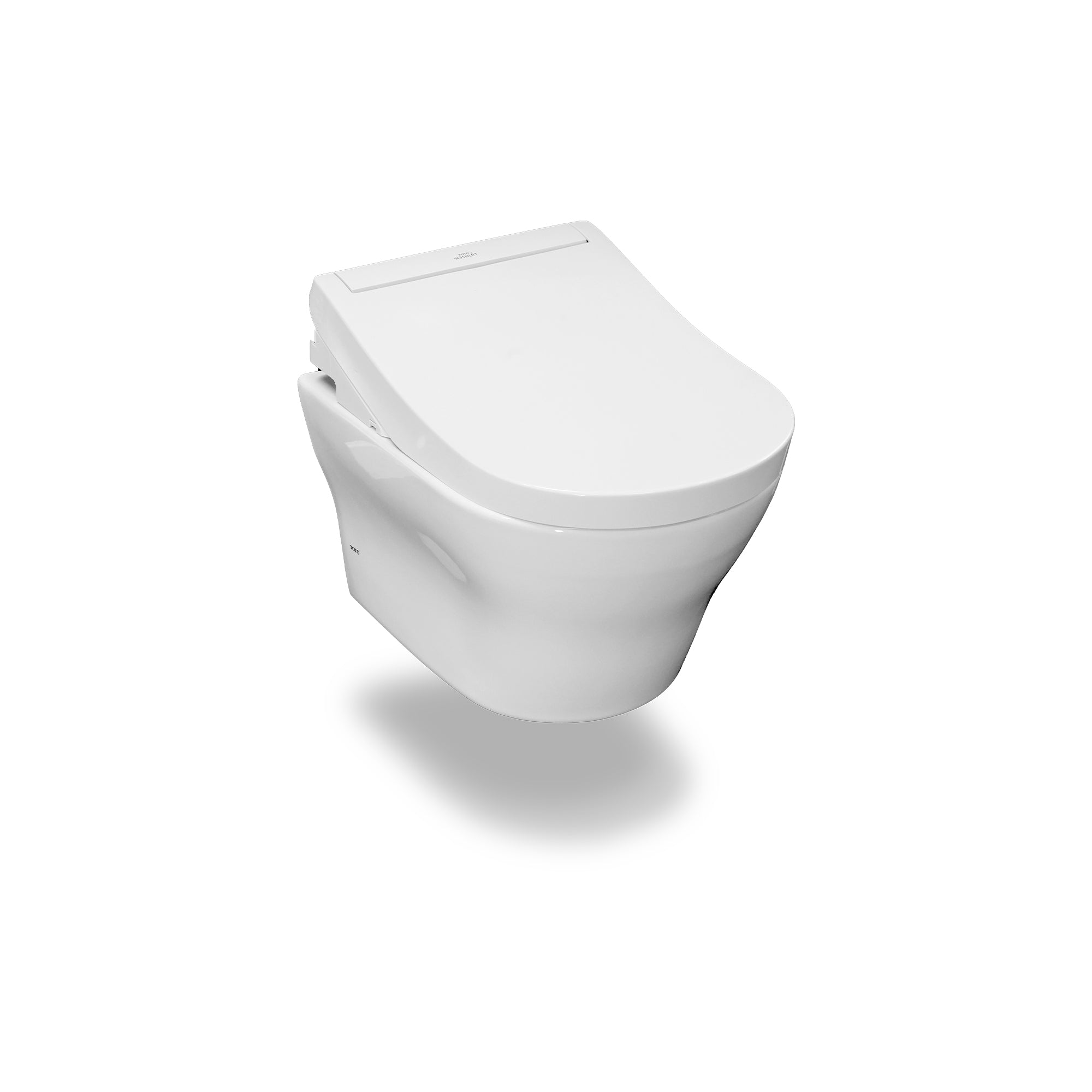 TOTO MH WALL HUNG TOILET AND S5 WASHLET W/ REMOTE CONTROL PACKAGE (D-SHAPED) GLOSS WHITE