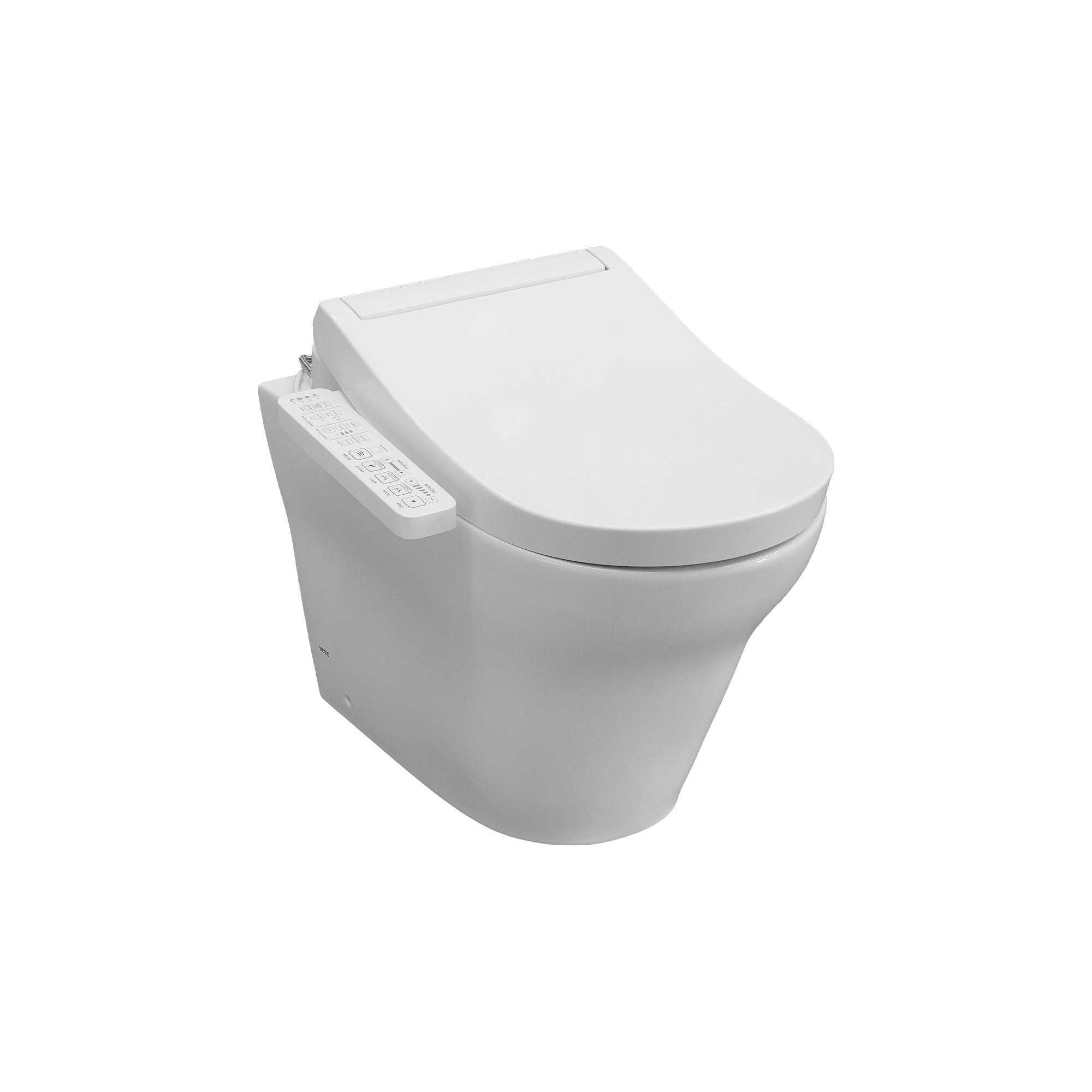 TOTO MH WALL FACED TOILET AND S2 WASHLET W/ SIDE CONTROL PACKAGE D-SHAPED GLOSS WHITE