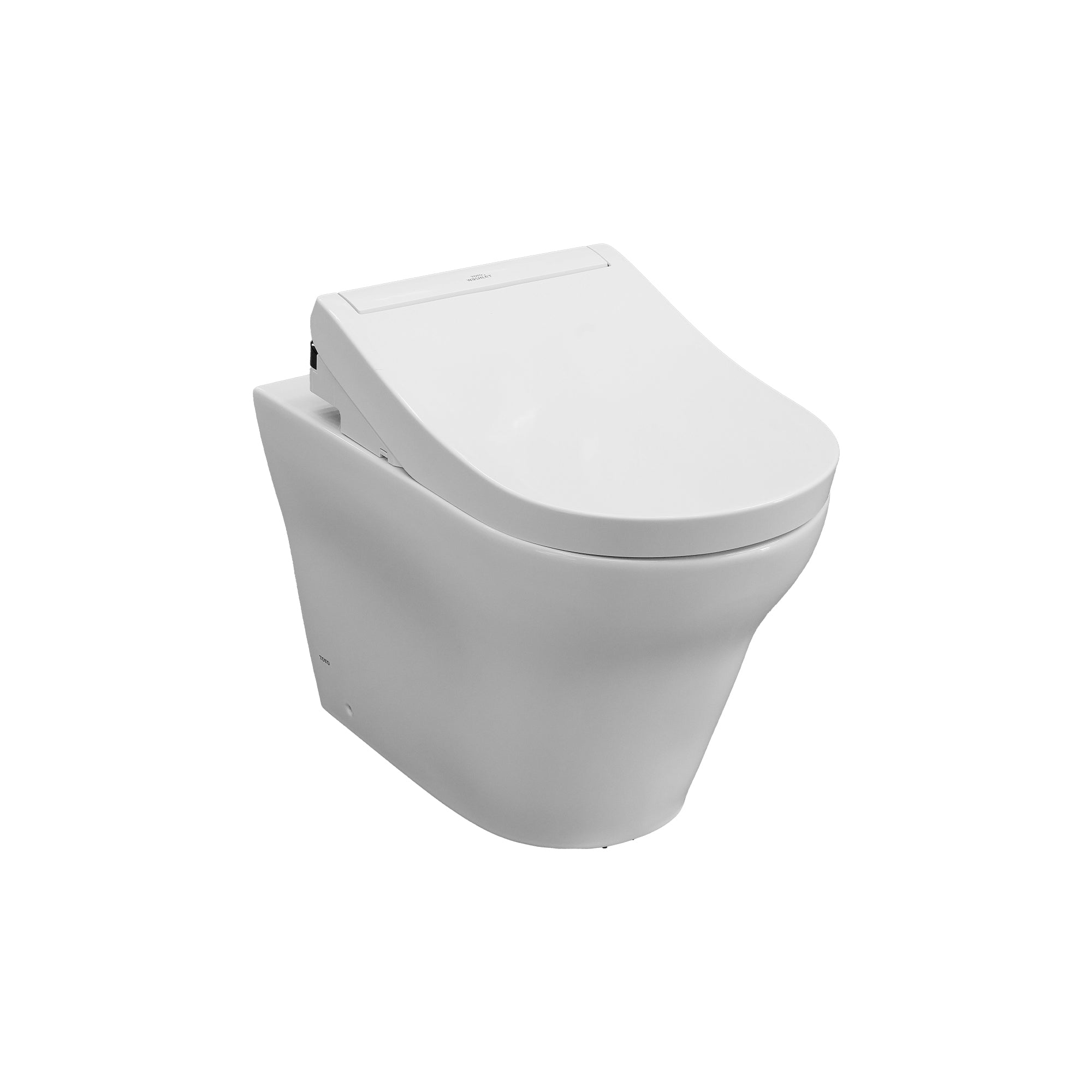 TOTO MH WALL FACED TOILET AND S5 WASHLET W/ REMOTE CONTROL PACKAGE D-SHAPED GLOSS WHITE