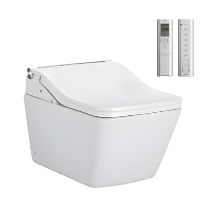 TOTO SW WALL HUNG TOILET WITH WASHLET PACKAGE W/ AUTOLID AND AUTOFLUSH GLOSS WHITE