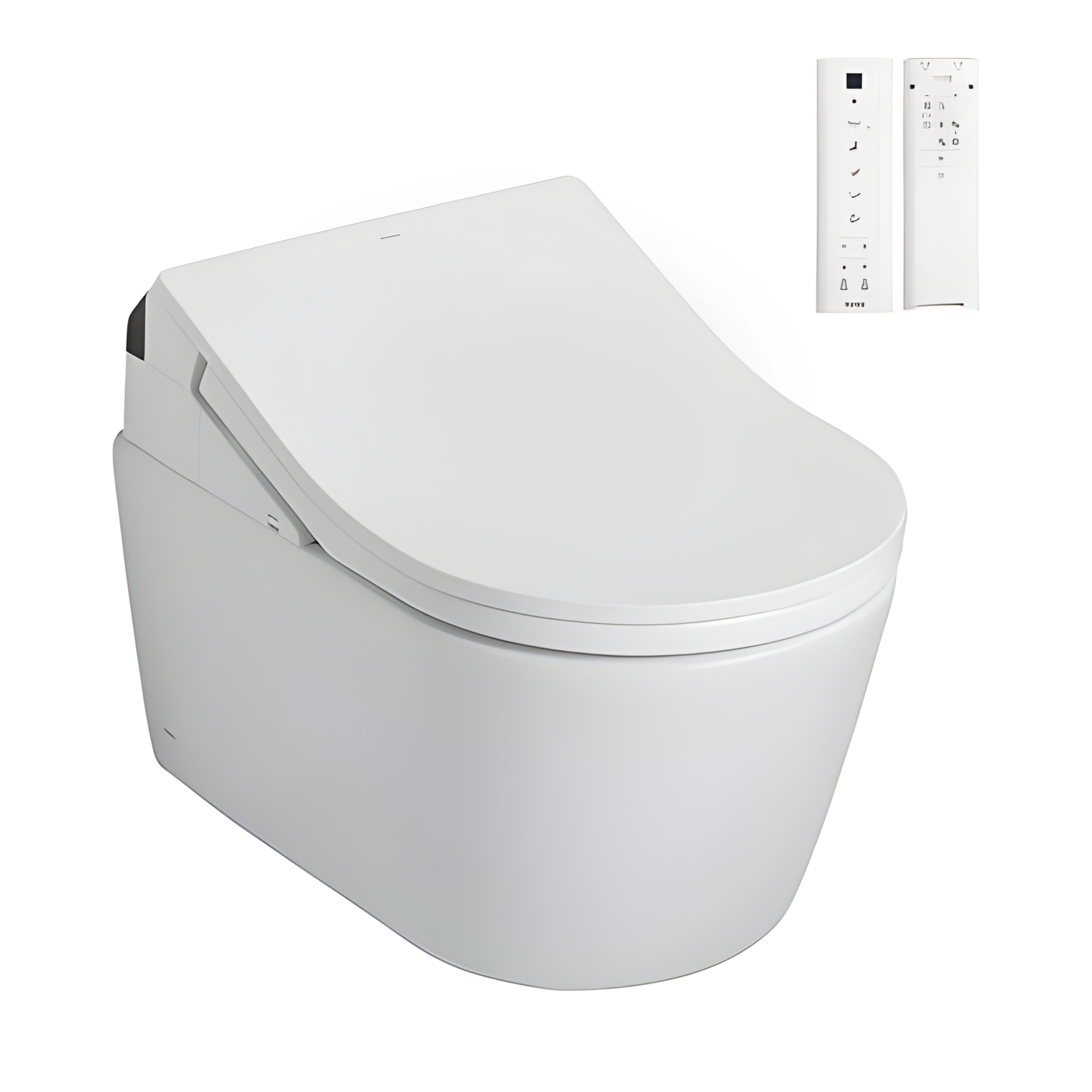 TOTO RX WALL HUNG TOILET WITH WASHLET W/ REMOTE CONTROL PACKAGE (D-SHAPE) GLOSS WHITE