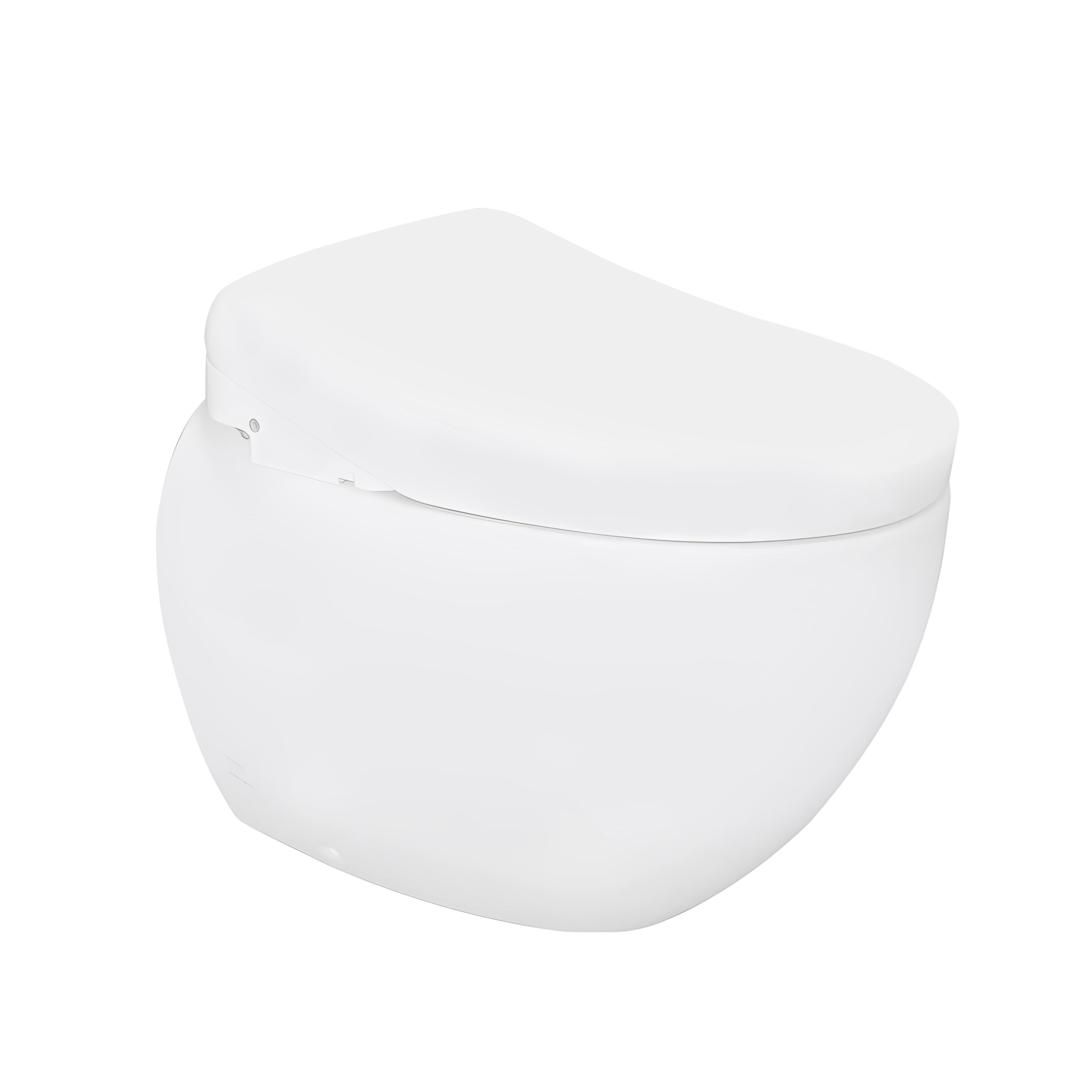 TOTO LE MUSE WALL FACED TOILET AND WASHLET W/ REMOTE CONTROL AND AUTOLID PACKAGE ELONGATED GLOSS WHITE