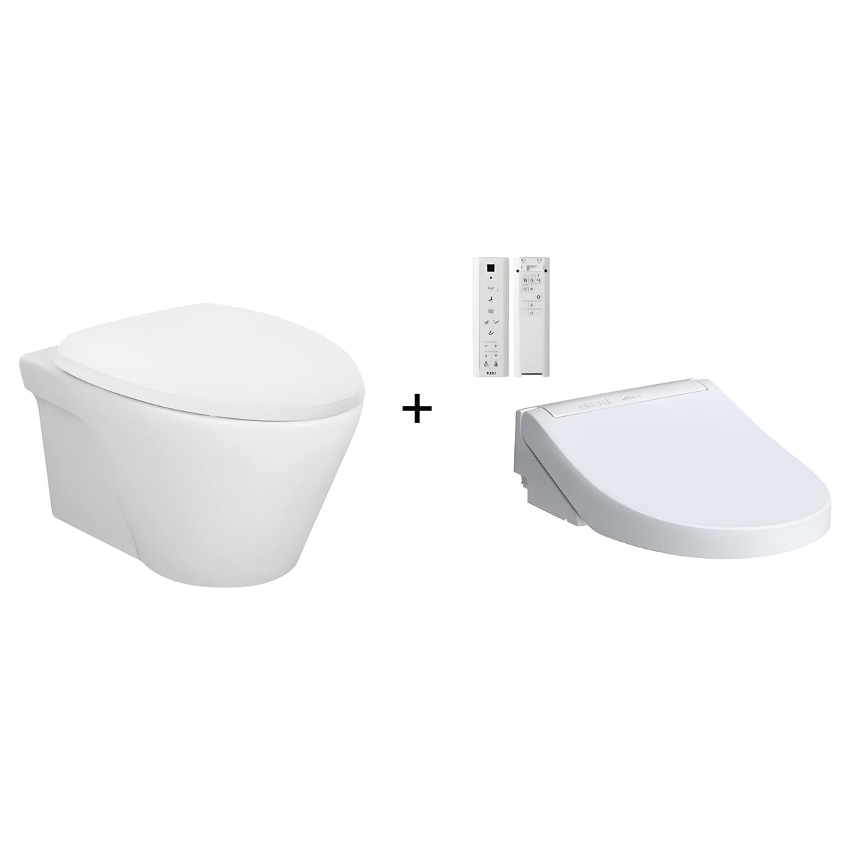 TOTO AVANTE WALL HUNG TOILET AND C5 WASHLET W/ REMOTE CONTROL (ROUND) GLOSS WHITE