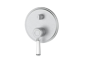 IKON CLASICO LEAD FREE WALL DIVERTER MIXER TRIM KIT WITH ROUGH IN BODY 160MM CERAMIC HANDLE BRUSHED NICKEL