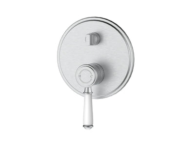 IKON CLASICO LEAD FREE WALL DIVERTER MIXER TRIM KIT WITH ROUGH IN BODY 160MM CERAMIC HANDLE BRUSHED NICKEL