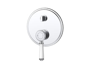 IKON CLASICO LEAD FREE WALL DIVERTER MIXER TRIM KIT WITH ROUGH IN BODY 160MM CERAMIC HANDLE CHROME