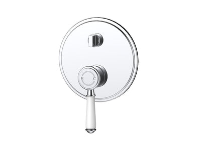 IKON CLASICO WALL DIVERTER MIXER TRIM KIT WITH ROUGH IN BODY 160MM CERAMIC HANDLE CHROME