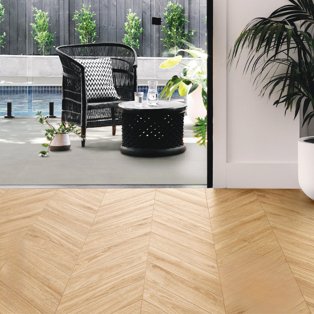 EVERSTONE OLTRE CARAMEL MATTE 540X110MM CHEVRON TILE (PER BOX)