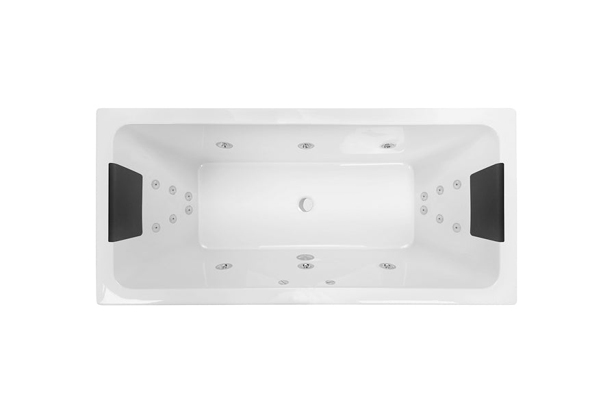 DECINA CARINA INSET DOLCE VITA SPA BATH GLOSS WHITE (AVAILABLE IN 1675MM AND 1750MM) WITH 18-JETS
