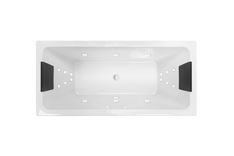 DECINA CARINA INSET DOLCE VITA SPA BATH GLOSS WHITE (AVAILABLE IN 1675MM AND 1750MM) WITH 18-JETS