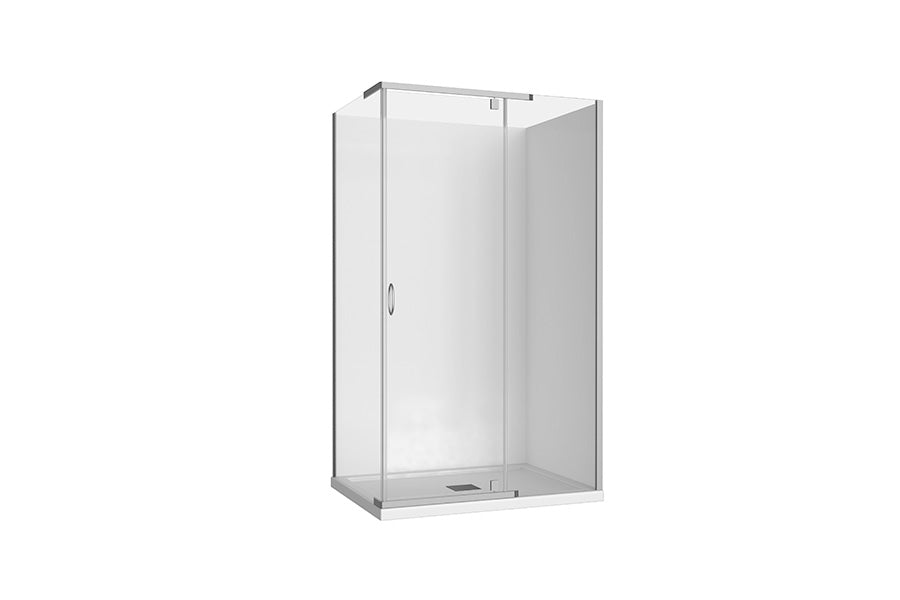 DECINA CASCADE SEMI-FRAMELESS PIVOT SHOWER SCREEN CHROME