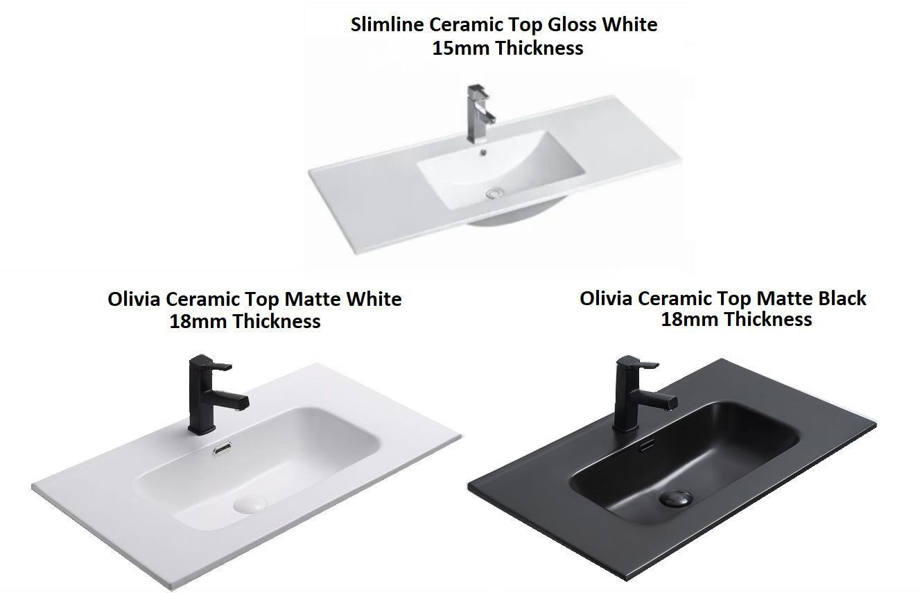 CETO BRIGHTON MATTE BLACK 1200MM SINGLE BOWL FLOOR STANDING VANITY (AVAILABLE IN LEFT AND RIGHT HAND DRAWER)