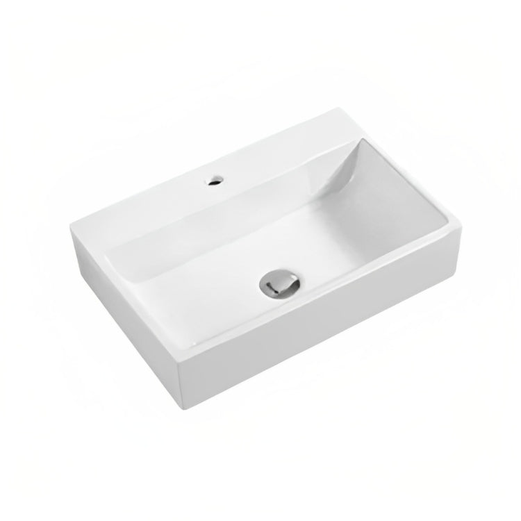 INSPIRE ABOVE COUNTER WALL HUNG BASIN GLOSS WHITE 530MM
