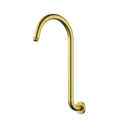 IKON CLASICO GOOSENECK SHOWER ARM 425MM BRUSHED GOLD