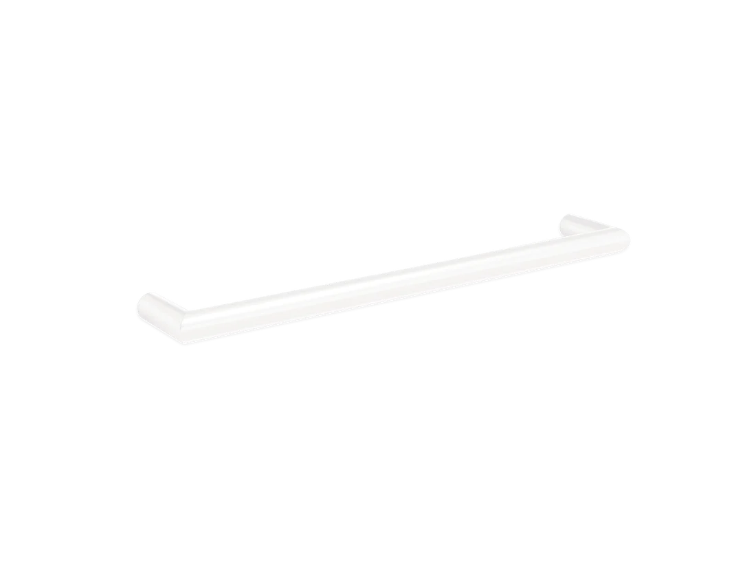 THERMOGROUP ROUND SINGLE BAR HEATED TOWEL RAIL 632MM SATIN WHITE