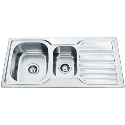 IKON EDEN 1.5 BOWL SINGLE DRAINER LHB SINK STAINLESS STEEL 980MM