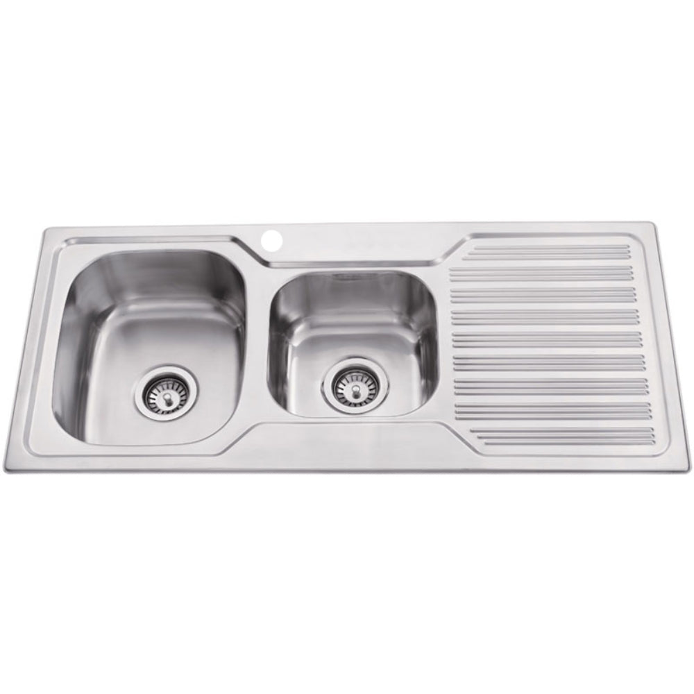 IKON EDEN 1.75 BOWL SINGLE DRAINER LHB SINK STAINLESS STEEL 1080MM