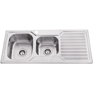IKON EDEN 1.75 BOWL SINGLE DRAINER LHB SINK STAINLESS STEEL 1080MM