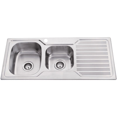 IKON EDEN 1.75 BOWL SINGLE DRAINER LHB SINK STAINLESS STEEL 1080MM
