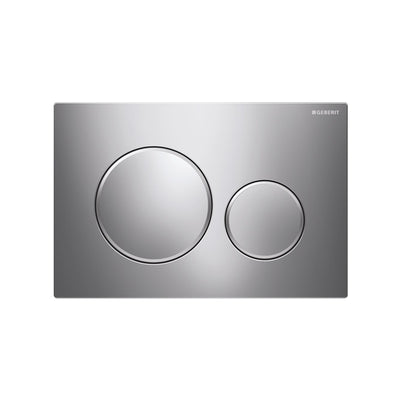 OLIVERI GEBERIT CONCEALED CISTERN FLUSH PLATE WITH ROUND BUTTONS 246MM CHROME