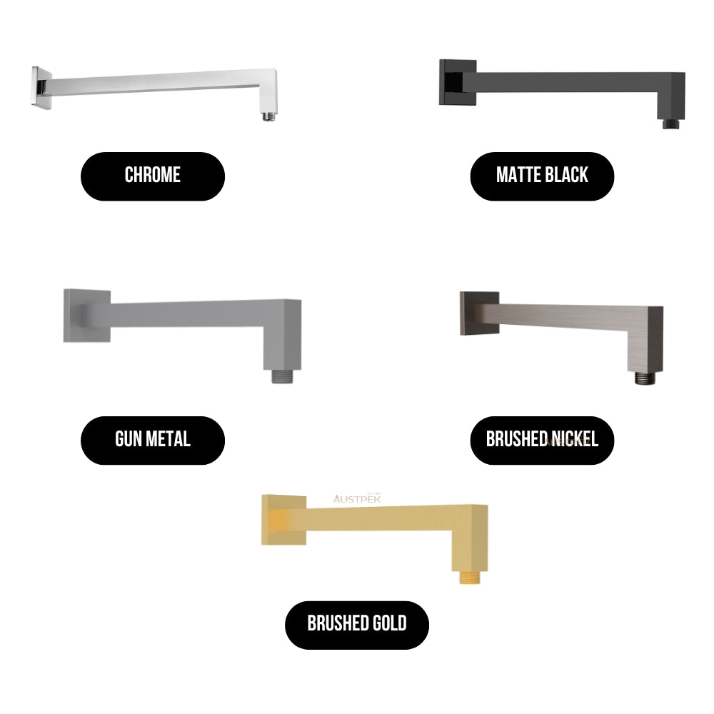 IKON HORIZONTAL SHOWER ARM 400MM BRUSHED GOLD