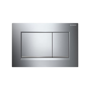 OLIVERI GEBERIT CONCEALED CISTERN FLUSH PLATE WITH SQUARE BUTTONS 246MM CHROME