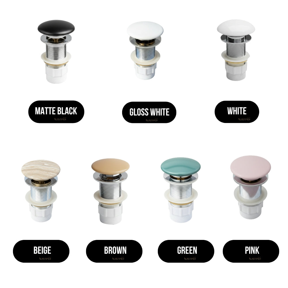 CLAYA POP-UP WASTE NON-OVERFLOW 32MM MATTE BLACK