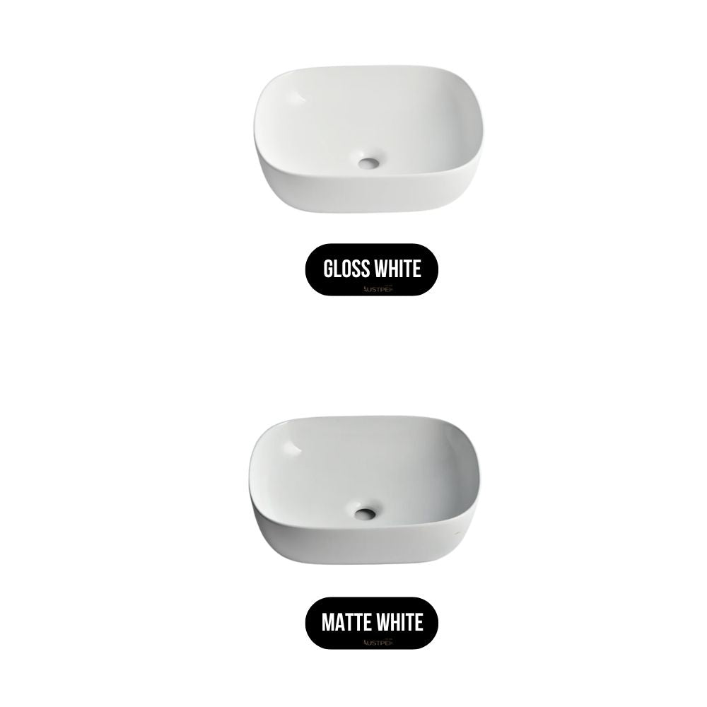 CLAYA OVAL ABOVE COUNTER BASIN MATTE WHITE 485MM