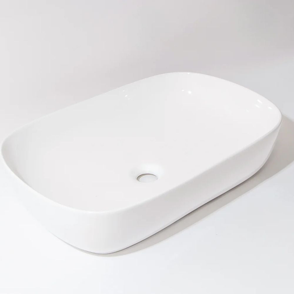 CLAYA OVAL ABOVE COUNTER BASIN GLOSS WHITE 610MM