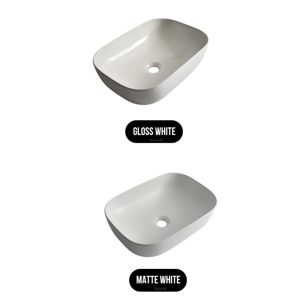 CLAYA OVAL ABOVE COUNTER BASIN MATTE WHITE 460MM