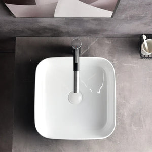 CLAYA SQUARE ABOVE COUNTER BASIN GLOSS WHITE 380MM