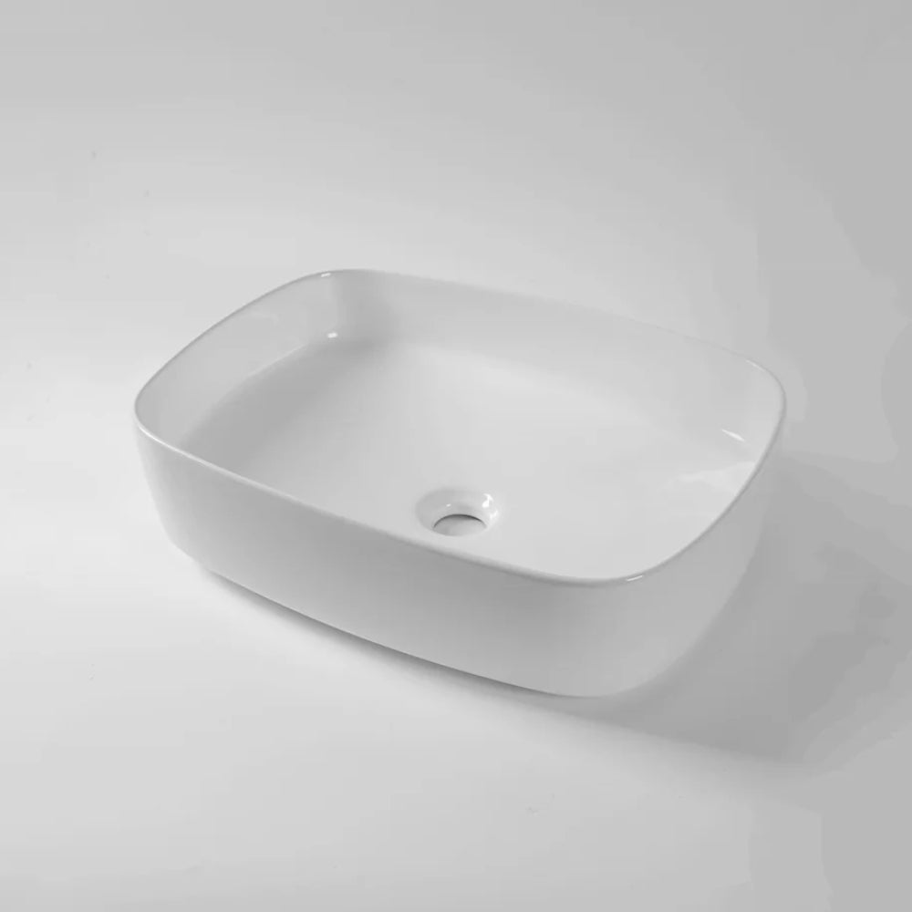 CLAYA NORTON RECTANGULAR ABOVE COUNTER BASIN GLOSS WHITE 500MM