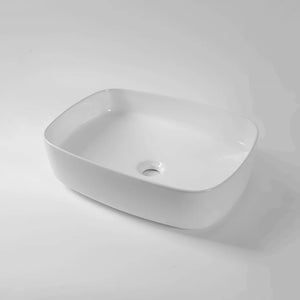 CLAYA NORTON RECTANGULAR ABOVE COUNTER BASIN GLOSS WHITE 500MM