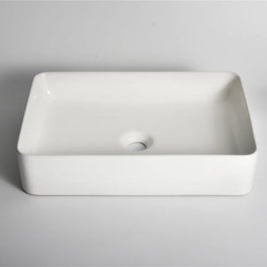 CLAYA RECTANGULAR ABOVE COUNTER BASIN GLOSS WHITE 500MM