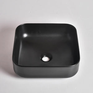 CLAYA SQUARE ABOVE COUNTER BASIN MATTE BLACK 380MM