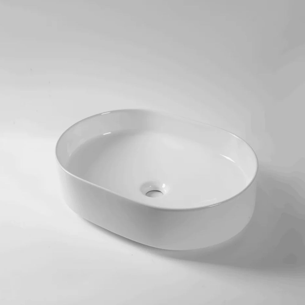 CLAYA PILL ABOVE COUNTER BASIN GLOSS WHITE 500MM