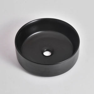 CLAYA ROUND ABOVE COUNTER BASIN MATTE BLACK 360MM