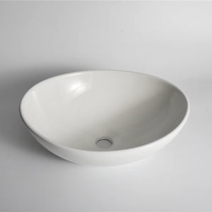 CLAYA OVAL ABOVE COUNTER BASIN GLOSS WHITE 400MM