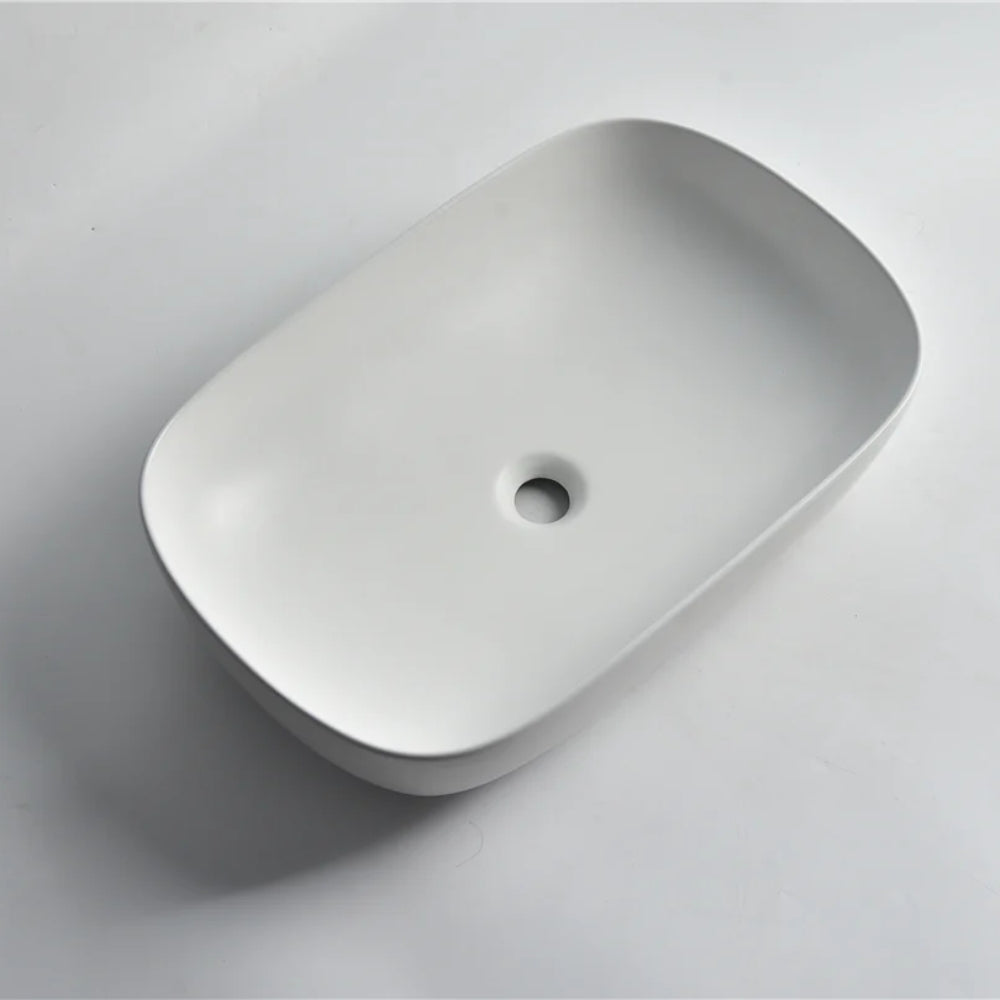 CLAYA OVAL ABOVE COUNTER BASIN MATTE WHITE 610MM
