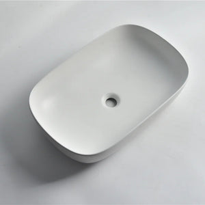 CLAYA OVAL ABOVE COUNTER BASIN MATTE WHITE 610MM