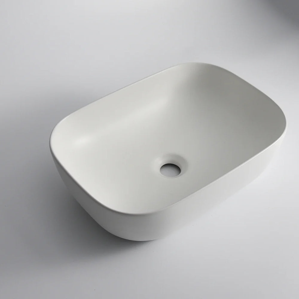 CLAYA OVAL ABOVE COUNTER BASIN MATTE WHITE 460MM
