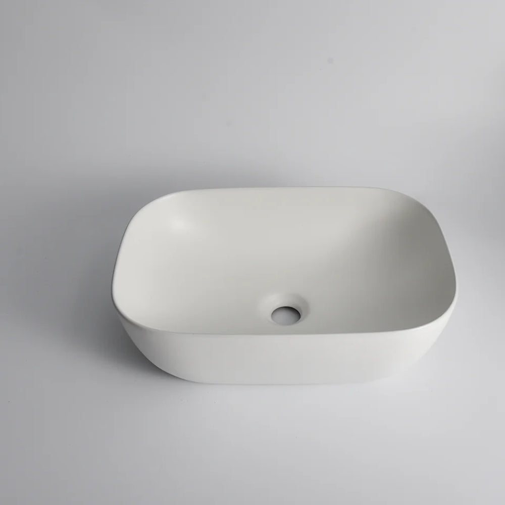 CLAYA OVAL ABOVE COUNTER BASIN MATTE WHITE 460MM