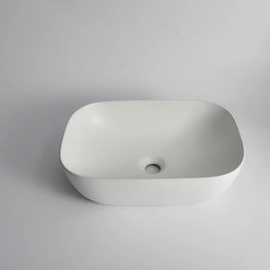 CLAYA OVAL ABOVE COUNTER BASIN MATTE WHITE 460MM