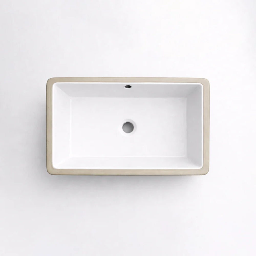 CLAYA RECTANGULAR UNDER COUNTER BASIN MATTE WHITE 530MM